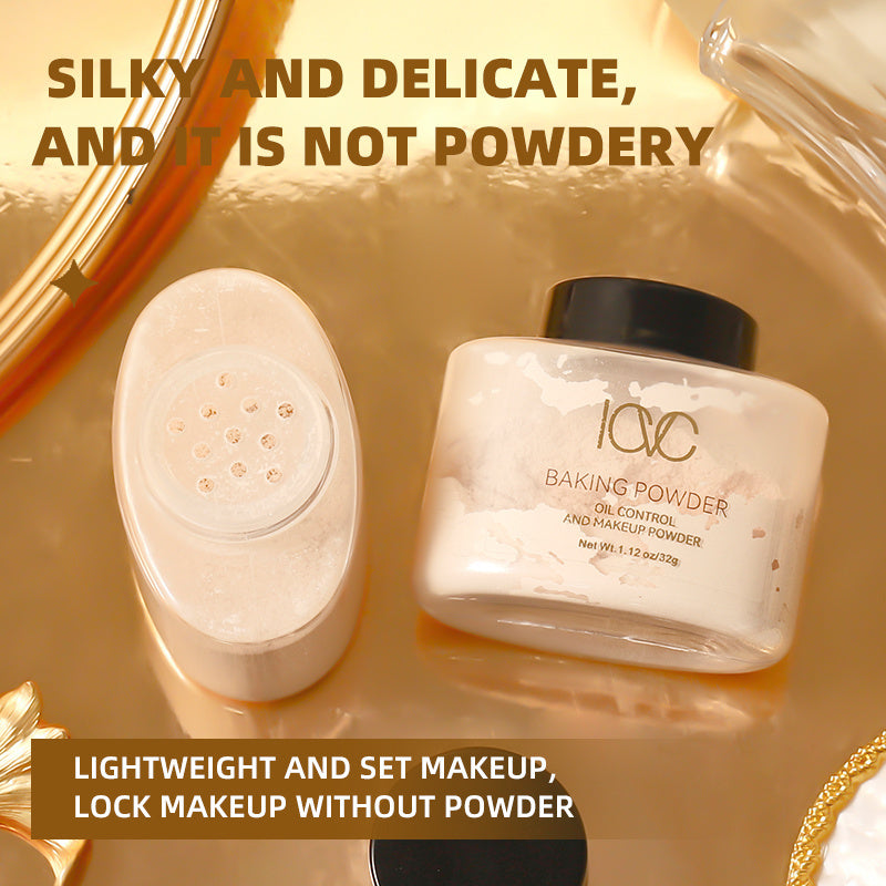 Polvo suelto para todo tipo de piel, acabado natural, control de grasa