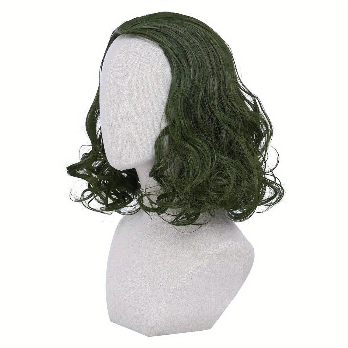 Men's Wavy Green Wig for Cosplay Halloween and Anime Costumes