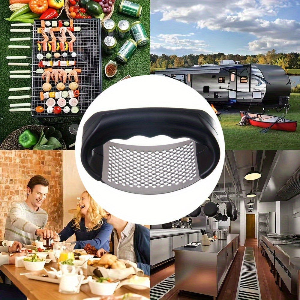 Нержавеющая сталь чеснокодавка для легкой подготовки пищи, безопасна для посудомоечной машины.