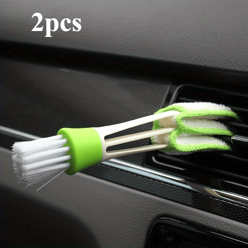 2-Pack Multi-Purpose Manual Vent Dusting Brush and Detailing Cleaner Tool Made of Durable PP