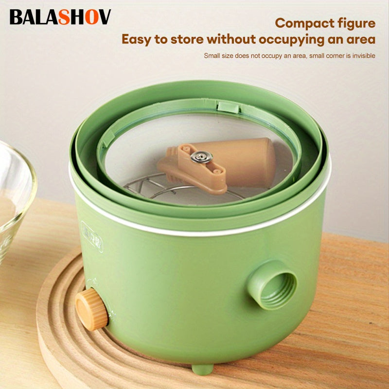 1.6L Electric Pot with Steamer Rack Non-Stick Saute Pan for Pasta Noodles and Hot Pot