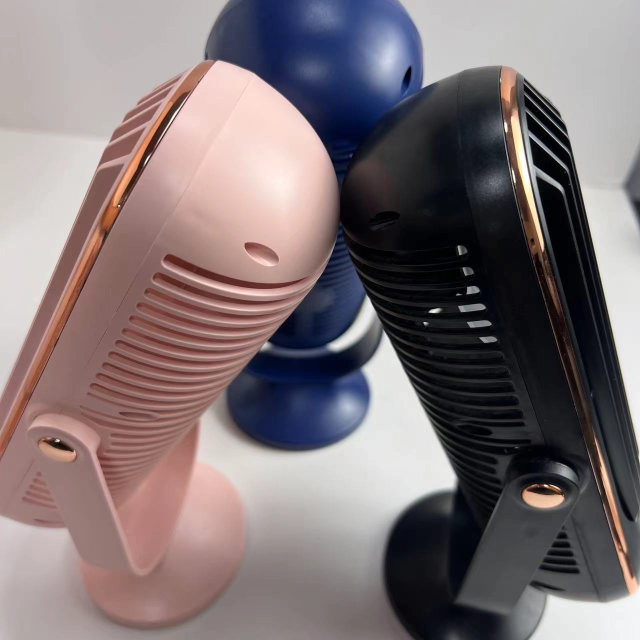 2025 Upgraded Large Battery Dual Motor Portable Desktop Fan with 5-Speed Cooling