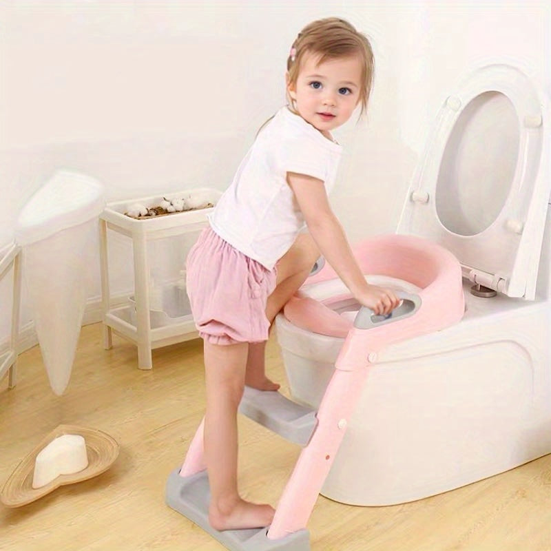 Bolalar uchun bukiladigan hojatxona o'quv stuli - O'rindiq poydevori bilan portativ hojatxona, o'g'il va qizlar uchun mustahkam plastikdan tayyorlangan