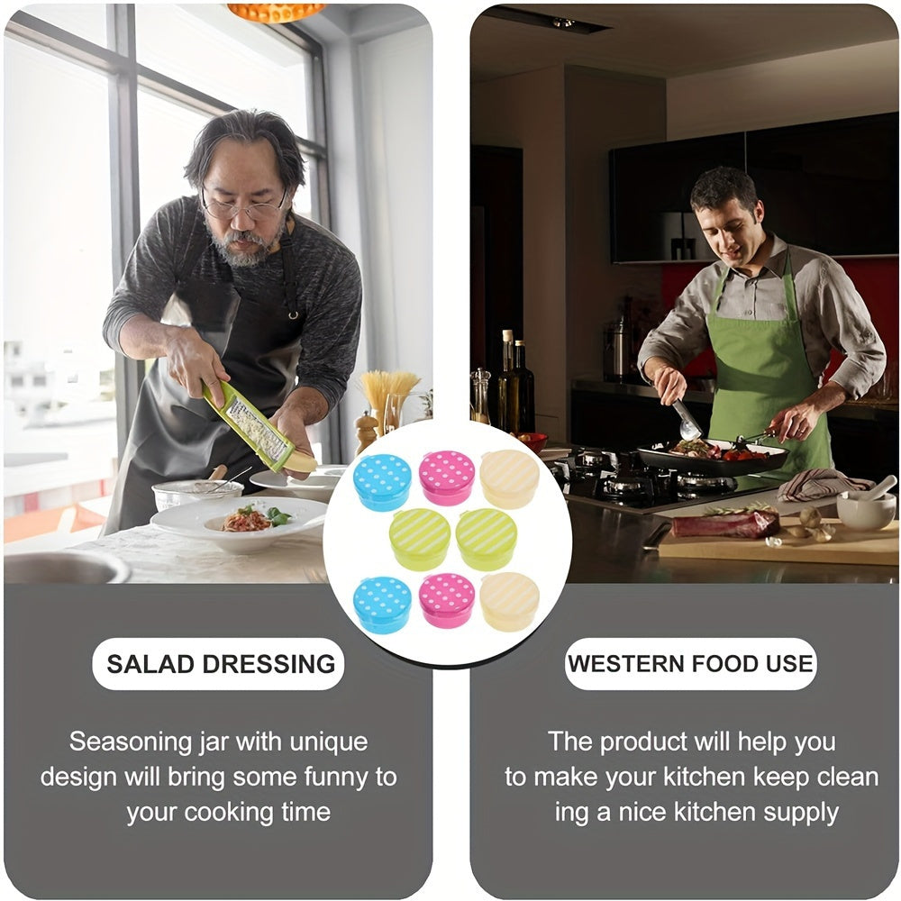 Set of 4 Mini Leak-Proof Plastic Sauce Containers for Lunch and Kitchen Storage