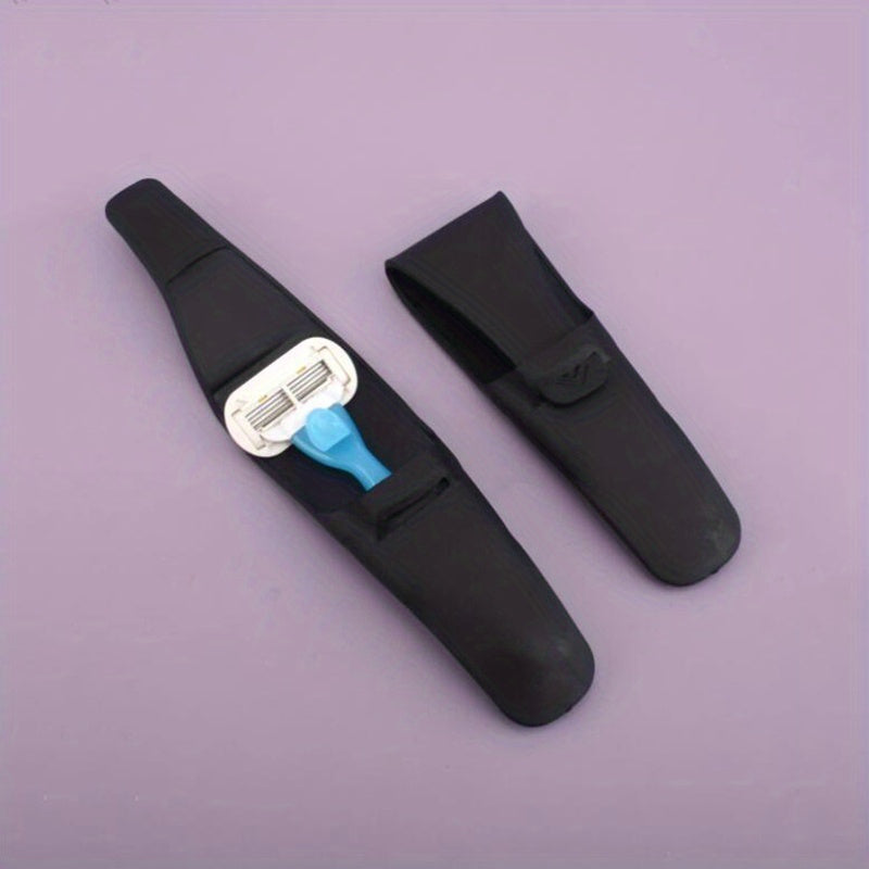 Estuche de viaje para afeitadora unisex con soporte para maquinilla de afeitar manual, hipoalergénico, portátil