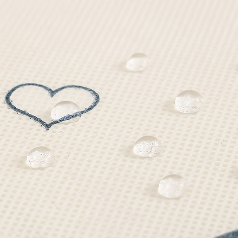 Large Dustproof Storage Bag with Heart and Cloud Design for Clothes and Quilts, Foldable with Zipper and Handles