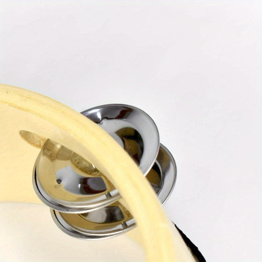 Wooden Hand Drums with Metal Bells 6 8 10 Inch for Kids Parties KTV Church