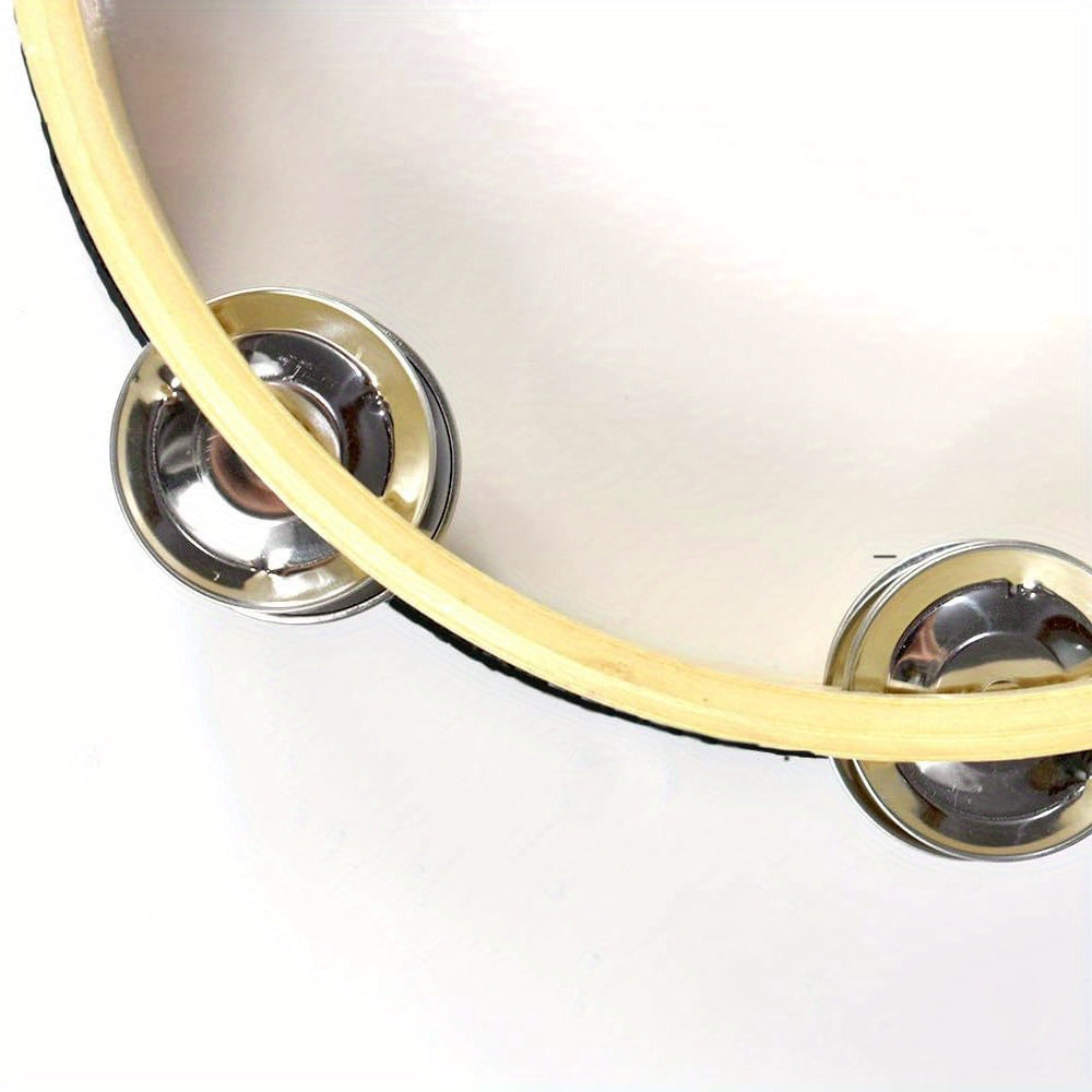 Wooden Hand Drums with Metal Bells 6 8 10 Inch for Kids Parties KTV Church