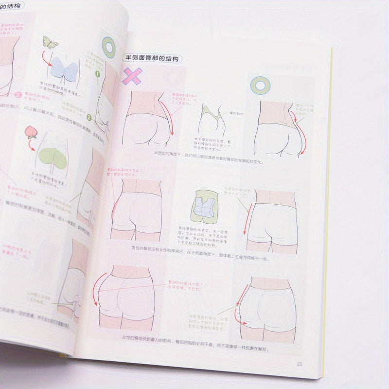 Drawing Human Body in Motion Step-by-Step Guide Chinese Version Book for Artists