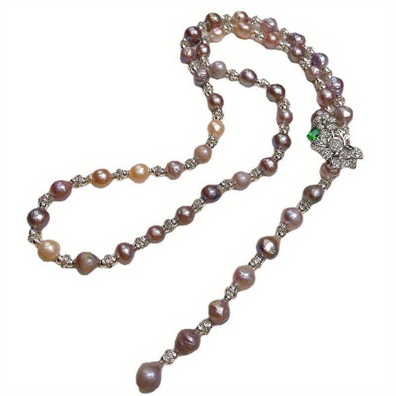 Zamonaviy Shirin Suv Barokko Marvarid Sviter Marjon - Har kuni kiyish va tadbirlar uchun mukammal uzun zanjir aksessuar, Sovg'a qutisida keladi