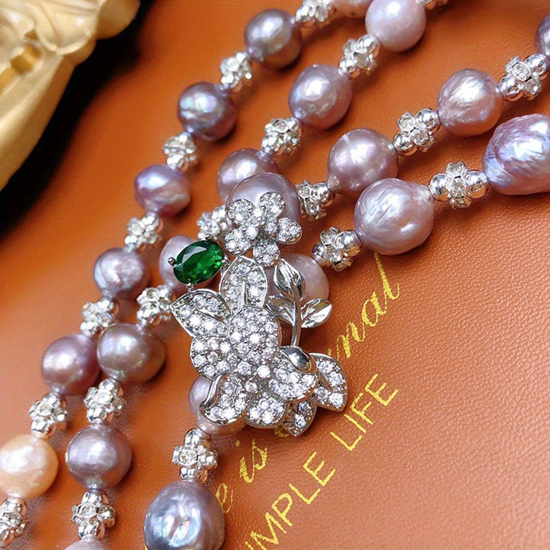 Zamonaviy Shirin Suv Barokko Marvarid Sviter Marjon - Har kuni kiyish va tadbirlar uchun mukammal uzun zanjir aksessuar, Sovg'a qutisida keladi