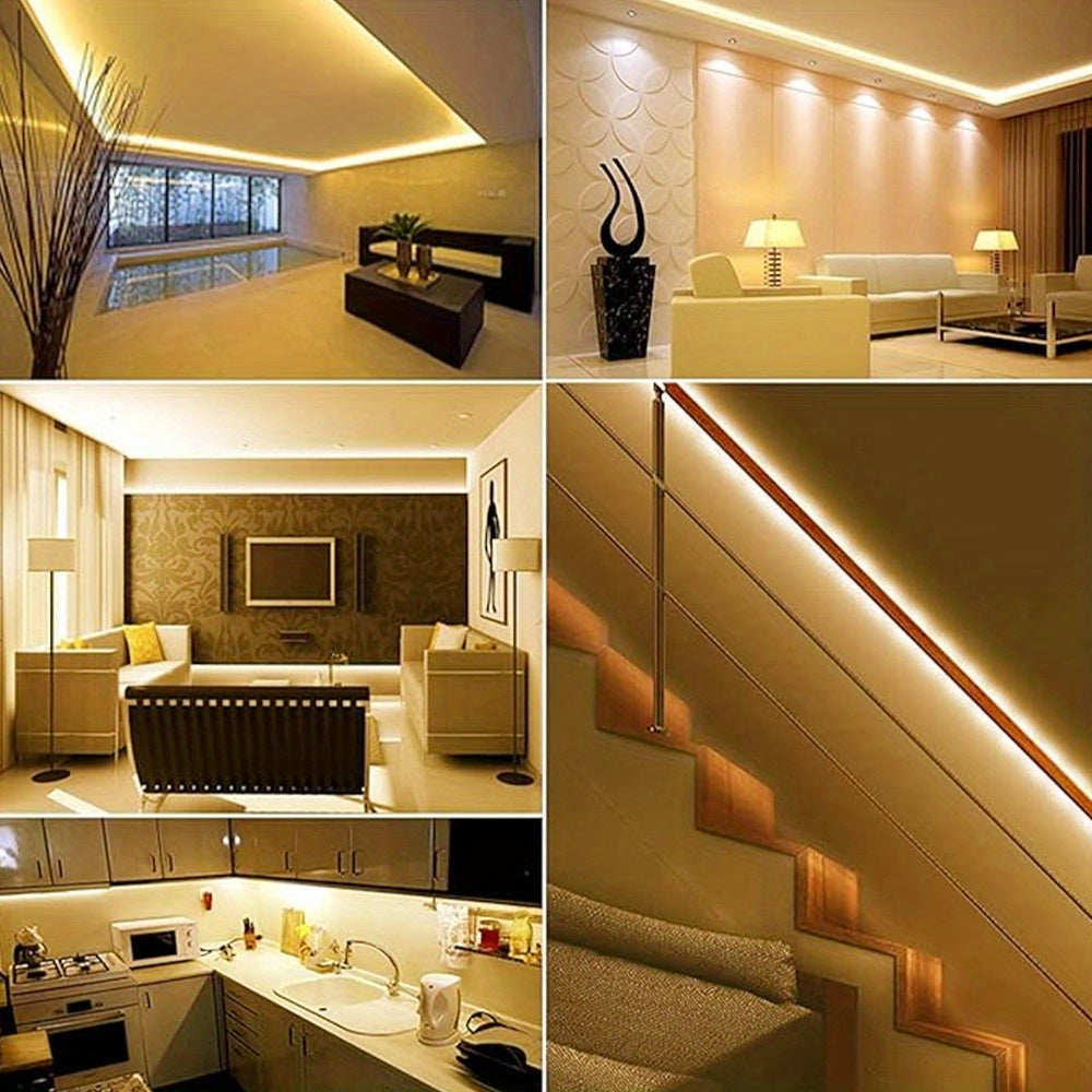 32.8ft LED Strip Lights 24V Warm Cold White Easy Install Adhesive Backing for Living Room Kitchen Bedroom