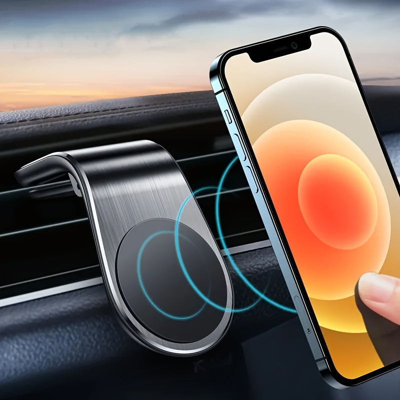 Magnetic Car Phone Holder Foldable Golden Mobile Support For iPhone Xiaomi