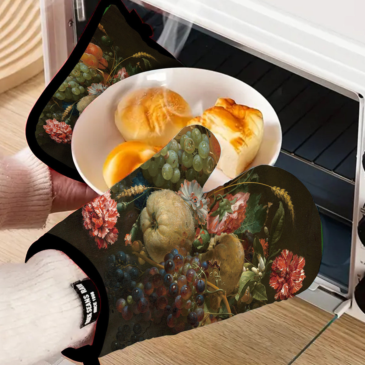 Heat-Resistant Kitchen Gloves and Mats Set for Baking and Microwave Use