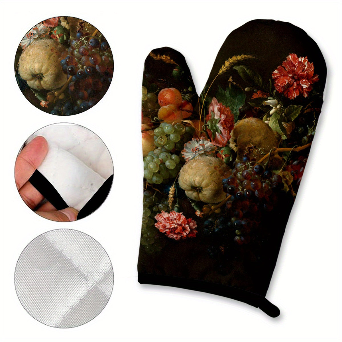 Heat-Resistant Kitchen Gloves and Mats Set for Baking and Microwave Use