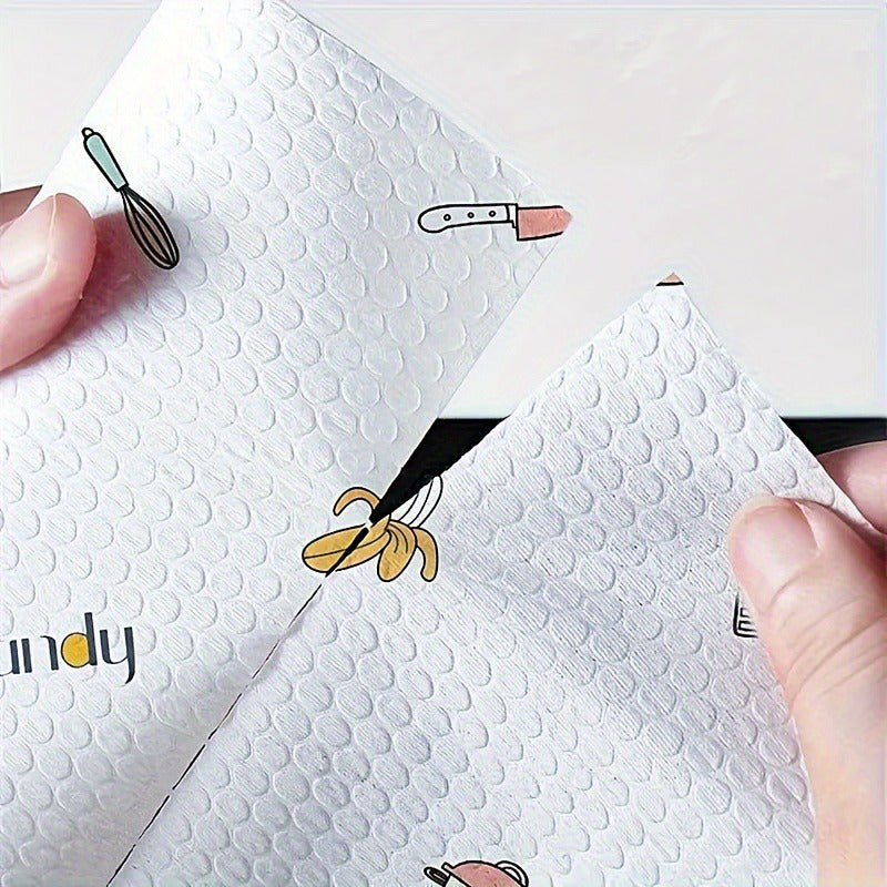 Disposable Kitchen Paper Towels 1 Roll 100 Sheets Multi-Purpose Cleaning Cloths