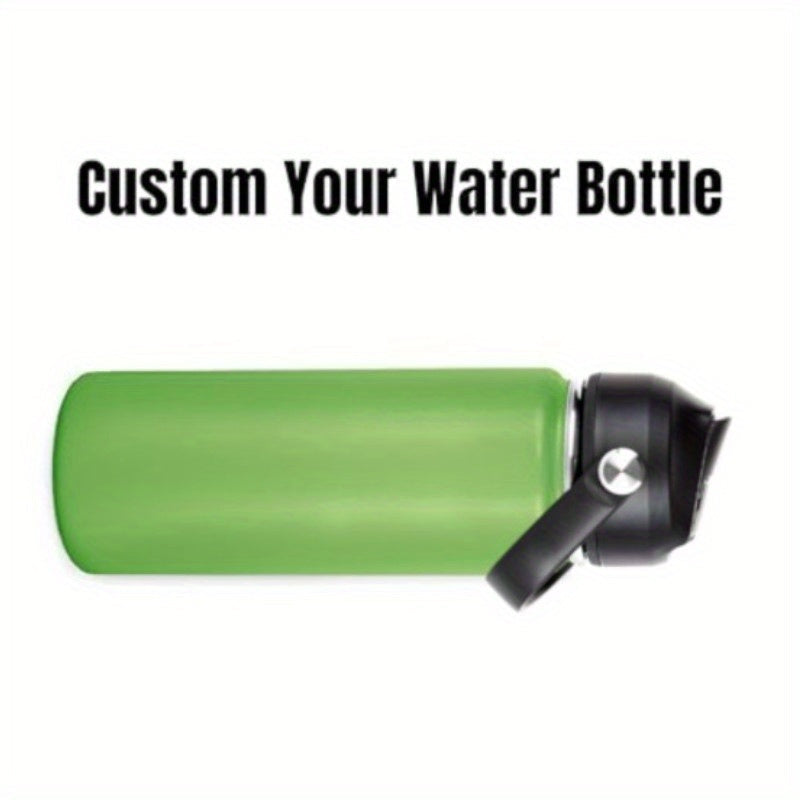 Personalized Kids Water Bottle 18oz Stainless Steel Insulated Flask with Straw