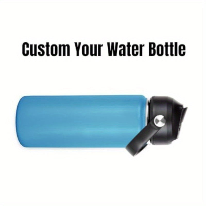 Personalized Kids Water Bottle 18oz Stainless Steel Insulated Flask with Straw