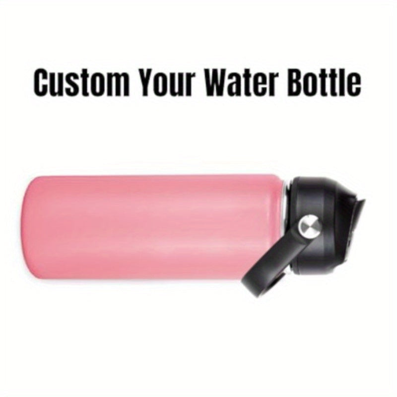 Personalized Kids Water Bottle 18oz Stainless Steel Insulated Flask with Straw