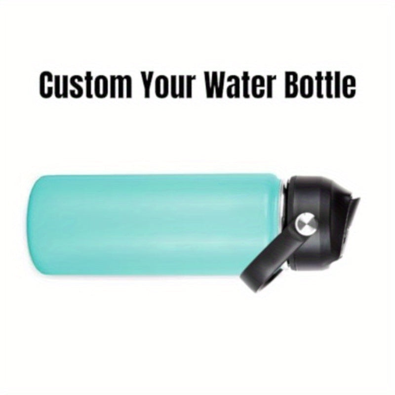 Personalized Kids Water Bottle 18oz Stainless Steel Insulated Flask with Straw