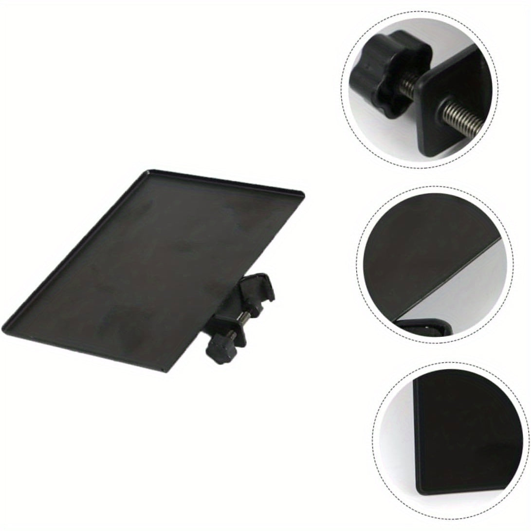 Microphone Stand Tray ABS Adjustable Music Sheet Holder for Live Streaming Karaoke Recording Black