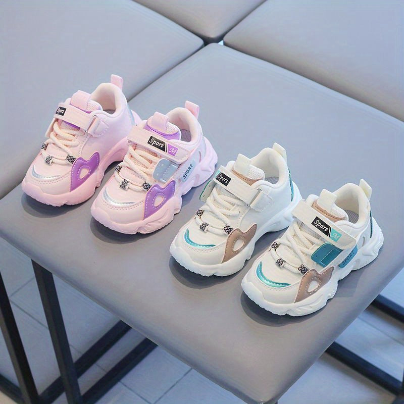 Kids' Sports Sneakers for Boys Girls and Toddlers Age 1-6 PU Upper EVA Sole Low Top Non Slip Adjustable Closure