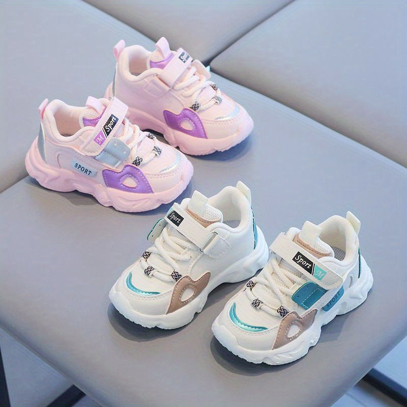 Kids' Sports Sneakers for Boys Girls and Toddlers Age 1-6 PU Upper EVA Sole Low Top Non Slip Adjustable Closure