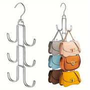 Metal Purse Hanger for Closet Organizing Rotating Hook Handbag Storage