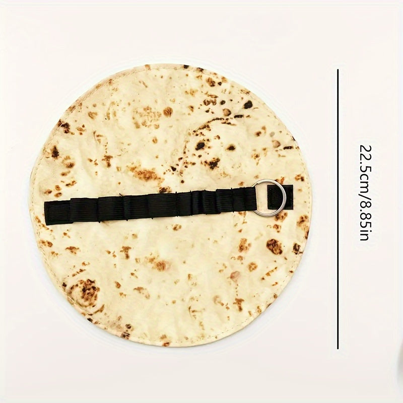 Canvas Wrap Pencil Case with Burrito Design Portable Stationery Organizer