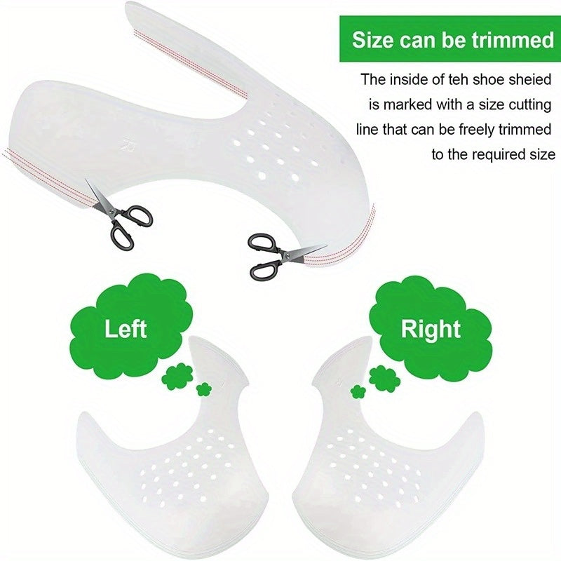 Set of 4 Shoe Crease Protectors Stretch Toe Area Sneaker Wrinkle Prevention