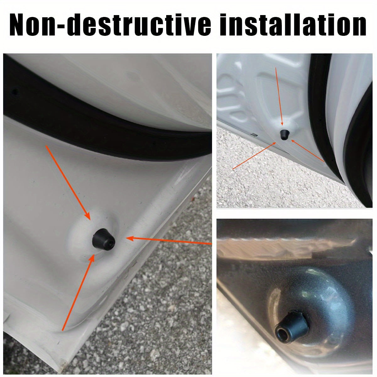 10 Pcs Rubber Car Door Overslam Bumper Guards Protector Auto Accessories