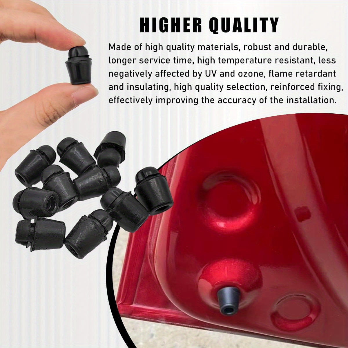 10 Pcs Rubber Car Door Overslam Bumper Guards Protector Auto Accessories