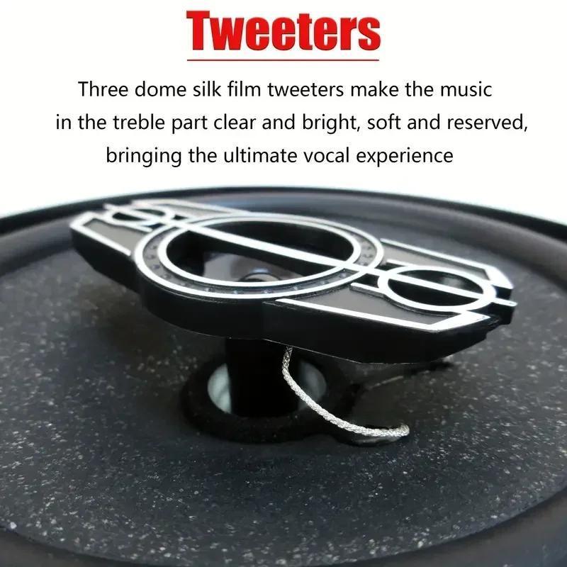 Altavoces coaxiales para coche de 12.7cm 4 vías con cubierta antipolvo y cables para sonido de rango completo