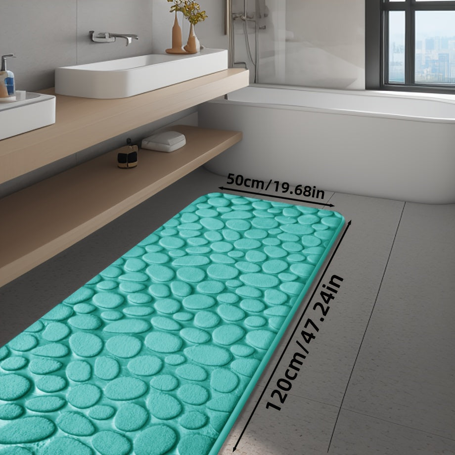 Элегантный коврик из полиэстера с геометрическим узором — роскошный, нескользящий и впитывающий, идеально подходит для ванных комнат, спален, кухонь и других помещений — прочный, устойчивый к пятнам и легкоочищаемый коврик для пола и ванной комнаты