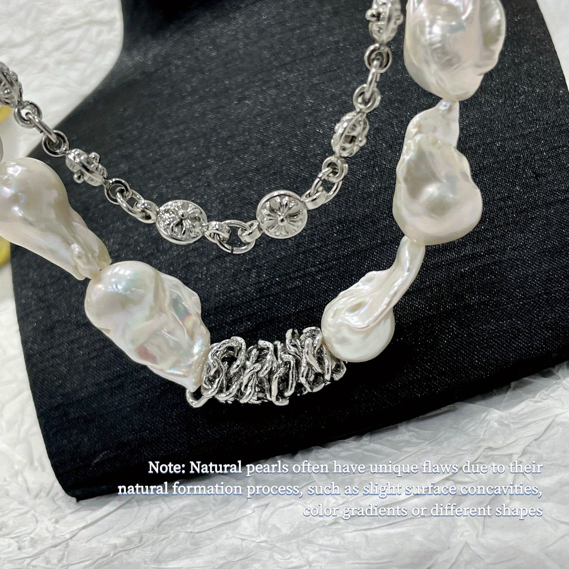 ZAYCAN tomonidan ayollar uchun vintage uslubidagi ikki qatlamli shirin suv marvaridli taqinchoq - noyob barokko dizayni bilan, uning uchun ideal sovg'a, ko'cha madaniyatini qabul qilgan, moda punk muhitini aks ettirgan, tabiiy kamchiliklarni nishonlaydi.