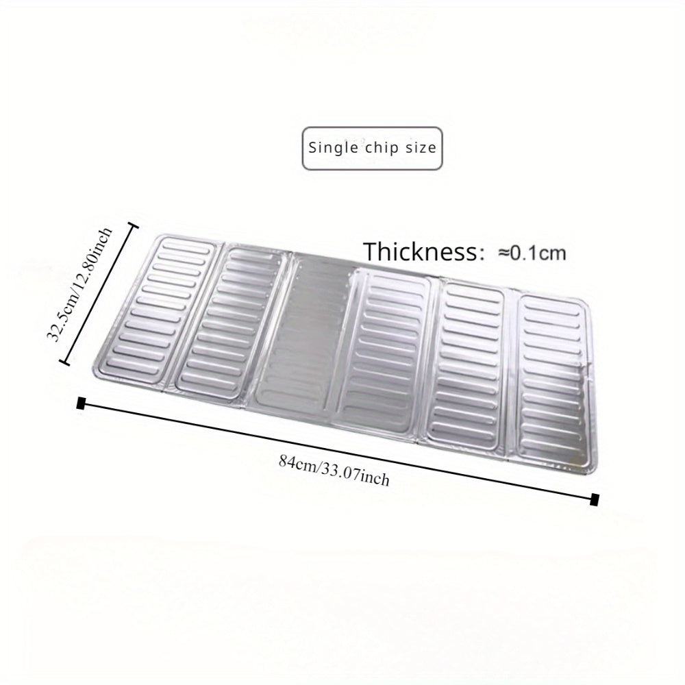 Oil Splash Guard Plate for Gas Stove, Aluminum Foil Insulation, 2 Pieces