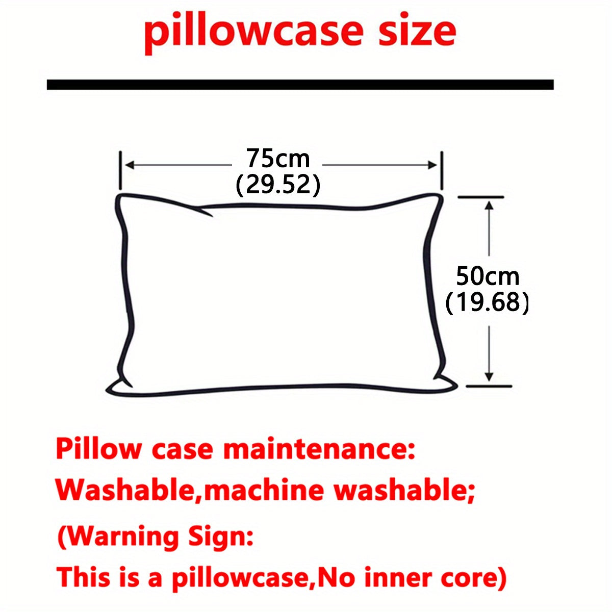 Soft Brushed Pillowcase with Envelope Closure Cartoon Ambulance Print Machine Washable Bedroom Decor