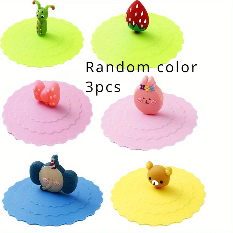 Juego de 6 tapas de silicona para tazas a prueba de fugas y polvo para tazas de cerámica, vasos de agua