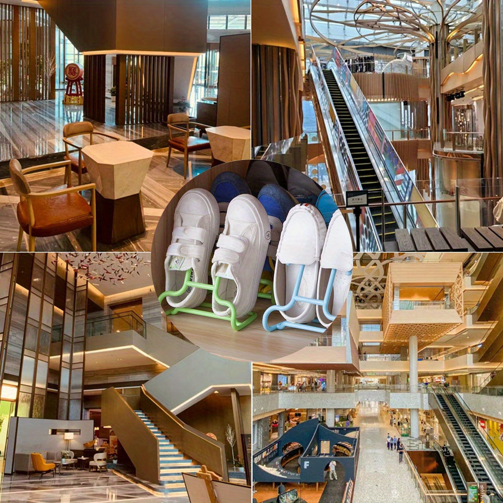 4 ta mustahkam plastik poyabzal tashkilotchilari to'plami - sport va tasodifiy poyabzallar uchun ko'p maqsadli, portativ saqlash yechimi, polga o'rnatilishi mumkin, quvvat talab qilinmaydi, turli xonalar uchun mos keladi.