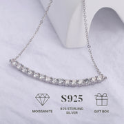 Moissanite S925 Silver Necklace 1.4 Carat Adjustable Gift Box Ethically Sourced