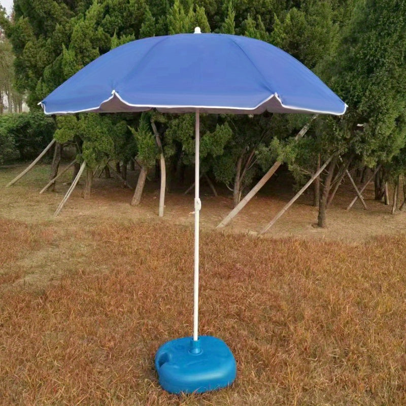 Adjustable Extra-Large Blue Sun Umbrella with UV Protection for Patio Garden Poolside