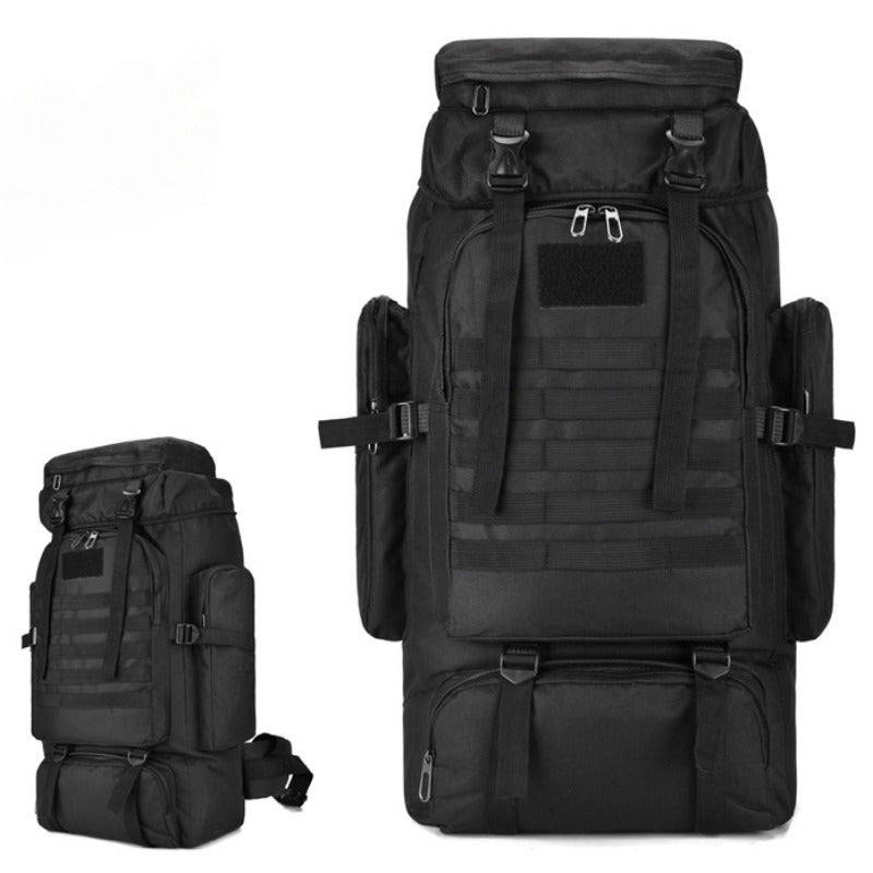 75L Camo suv o'tkazmaydigan, dog'ga chidamli, sayohat uchun sumka, sozlanadigan kamarlar bilan