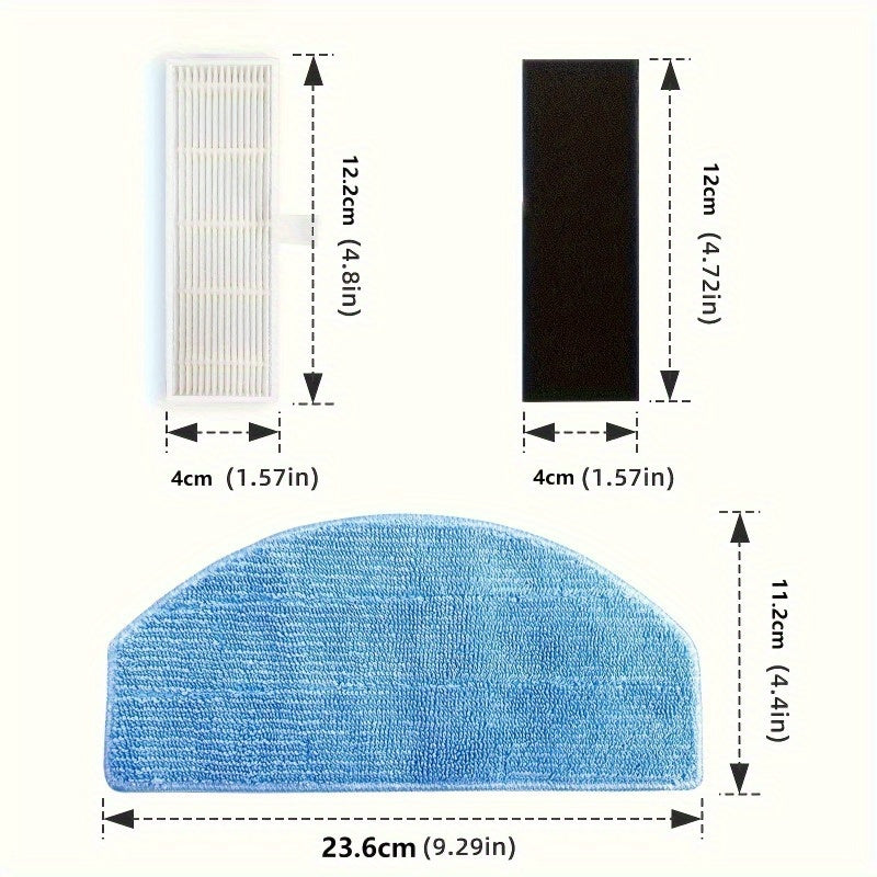 Robot Vacuum Cleaner Set with Multiple Brushes Filters and Mops for Home Use