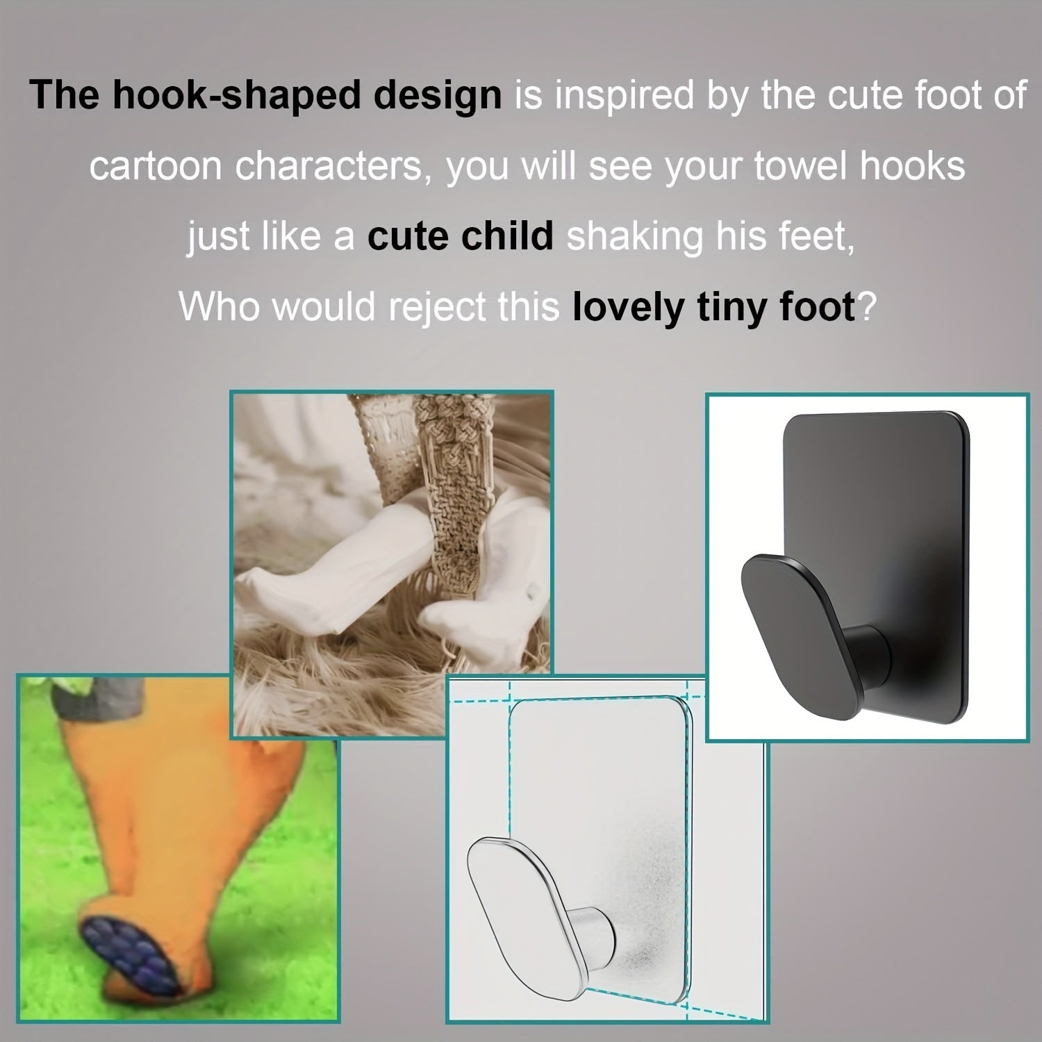 Gancho adhesivo de acero inoxidable para toallas, abrigos y batas, baño y cocina