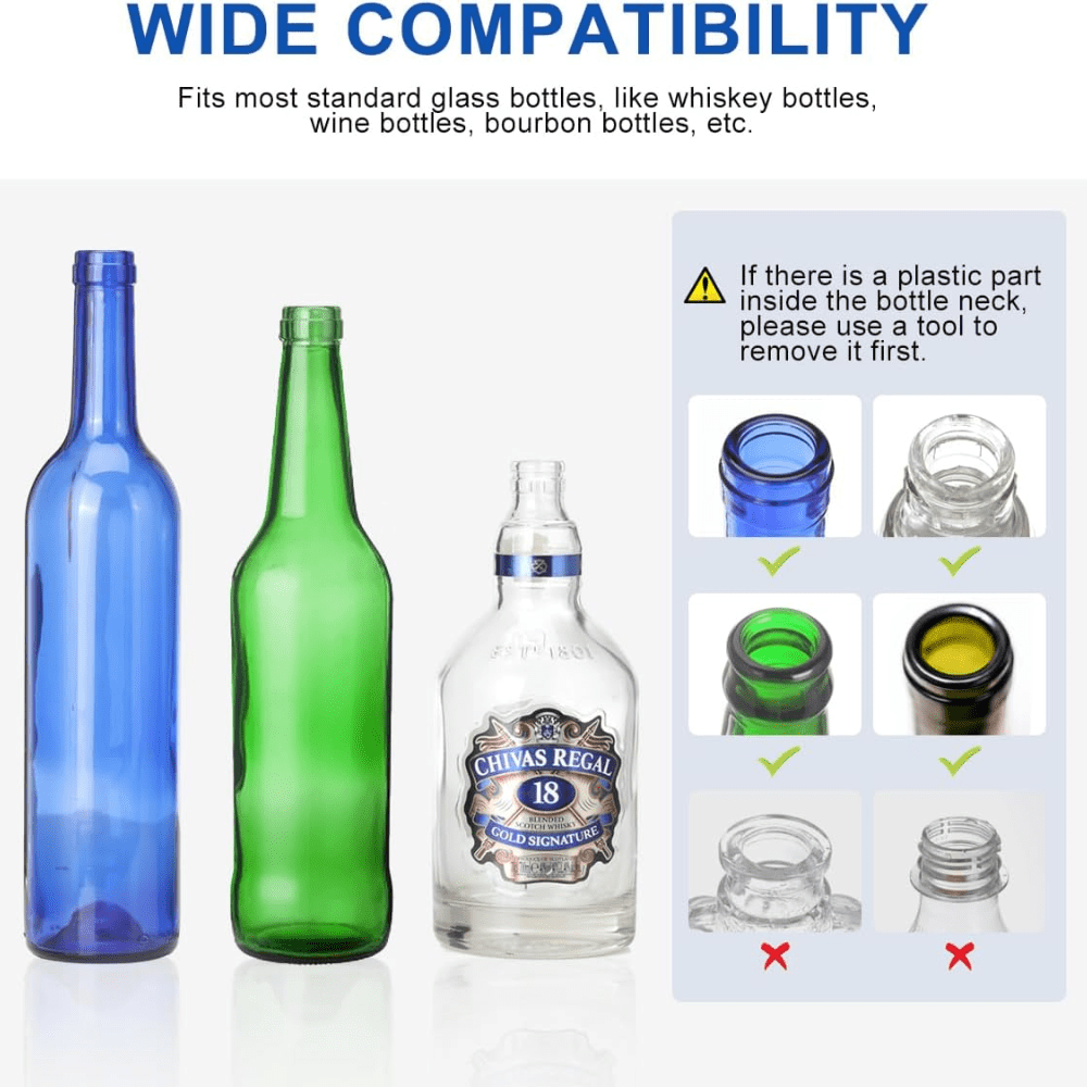 Fiberglass Torch Kit with Long-Life Wicks Safety Covers and Holders for DIY Bottle Torches