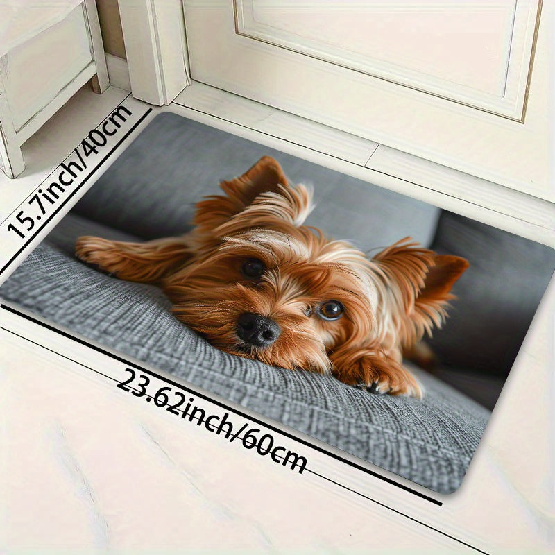 Dekorativ it dizayni bilan ichki yuviladigan, sirpanmaydigan polyester gilam