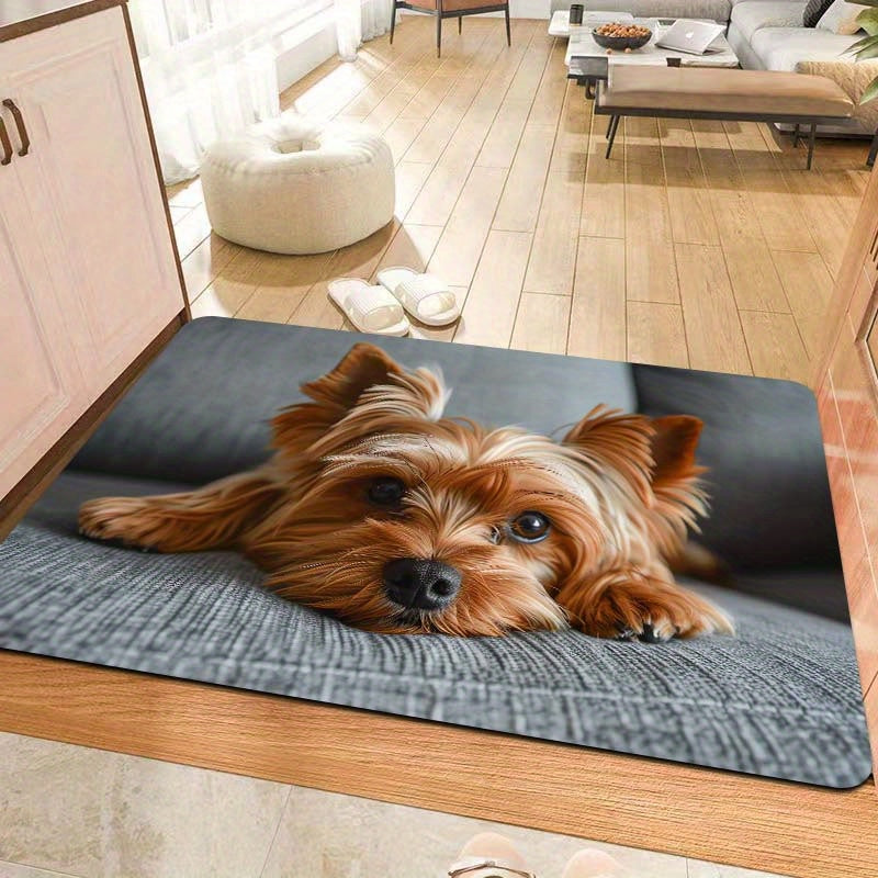 Dekorativ it dizayni bilan ichki yuviladigan, sirpanmaydigan polyester gilam