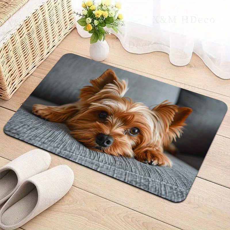 Dekorativ it dizayni bilan ichki yuviladigan, sirpanmaydigan polyester gilam