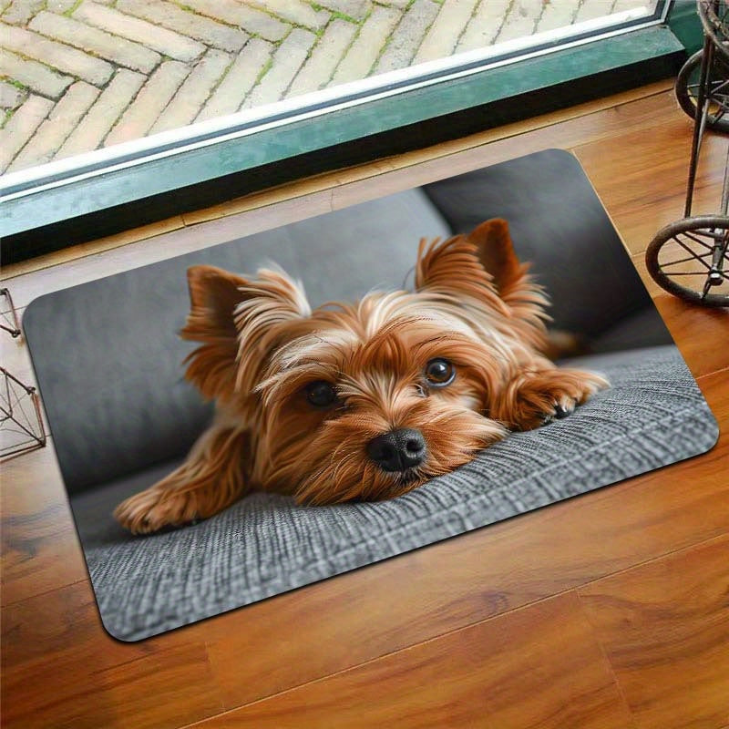 Dekorativ it dizayni bilan ichki yuviladigan, sirpanmaydigan polyester gilam