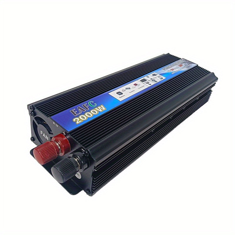 EAFC 2000W Портативный Инвертор Питания для EU Разъема, DC 12V до AC 220V-240V, Идеально подходит для Ноутбуков, Телевизоров, Камер и Игровых Консолей, Жесткая Проводка Электричества для Транспортных Средств.